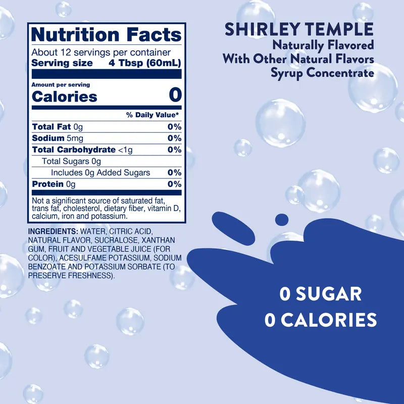 Sugar Free Shirley Temple Soda Syrup